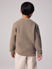 smALLSAINTS Sand Boys Waffle Knitted Jumper - Image 2 of 6