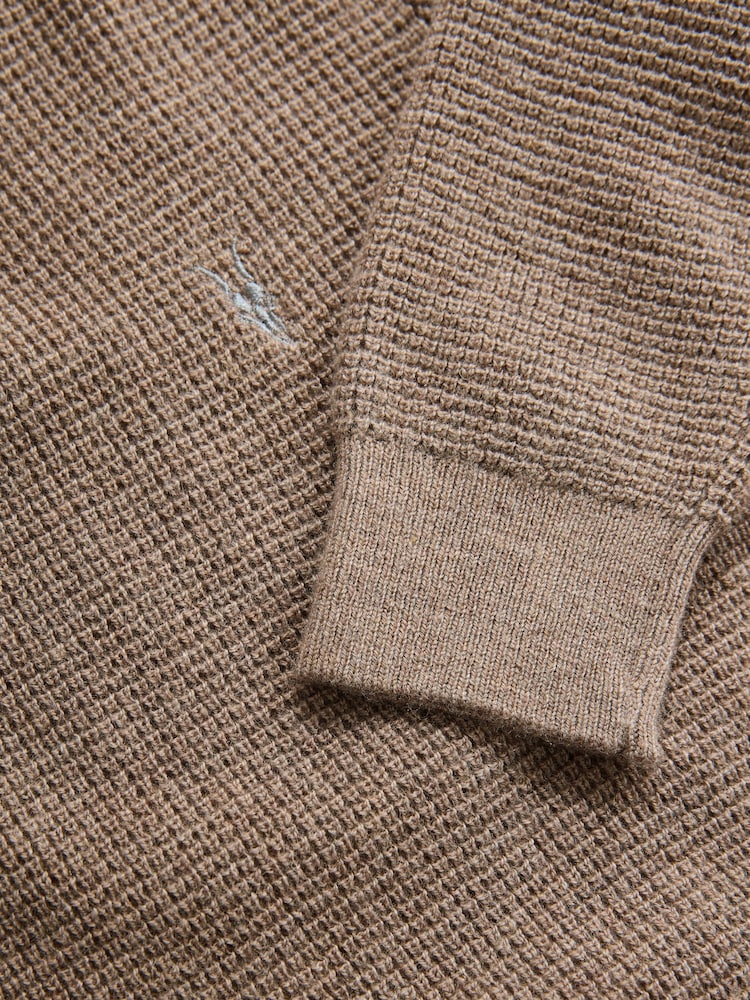 smALLSAINTS Sand Waffle Knitted Jumper - Image 6 of 6 smALLSAINTS Sand Waffle Knitted Jumper - Image 6 of 6