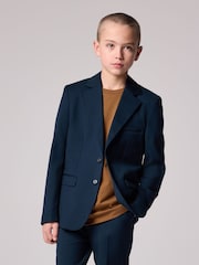 smALLSAINTS Navy Boys Slim Fit Moad Suit Jacket - Image 1 of 10