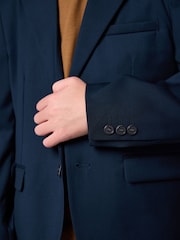 smALLSAINTS Navy Boys Slim Fit Moad Suit Jacket - Image 4 of 10