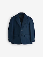 smALLSAINTS Navy Boys Slim Fit Moad Suit Jacket - Image 7 of 10