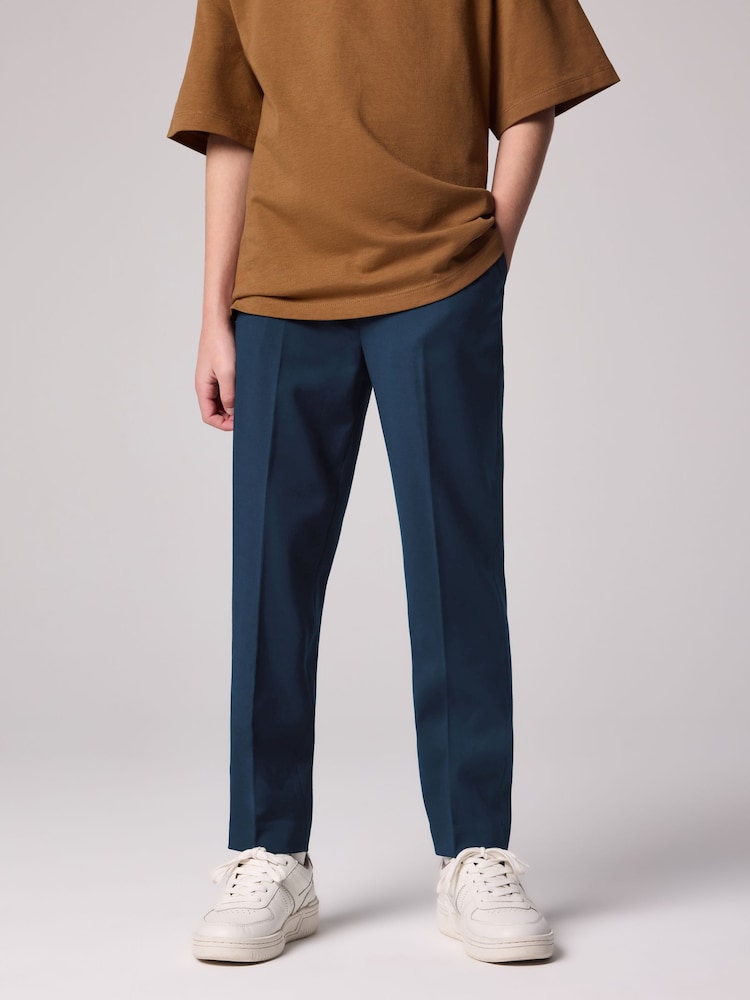 smALLSAINTS Navy Boys Slim Fit Moad Suit Trousers - Image 1 of 8 smALLSAINTS Navy Boys Slim Fit Moad Suit Trousers - Image 1 of 8