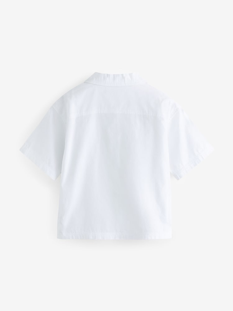 smALLSAINTS White 100% Cotton Venice Revere Collar Ramskull Shirt - Image 5 of 7