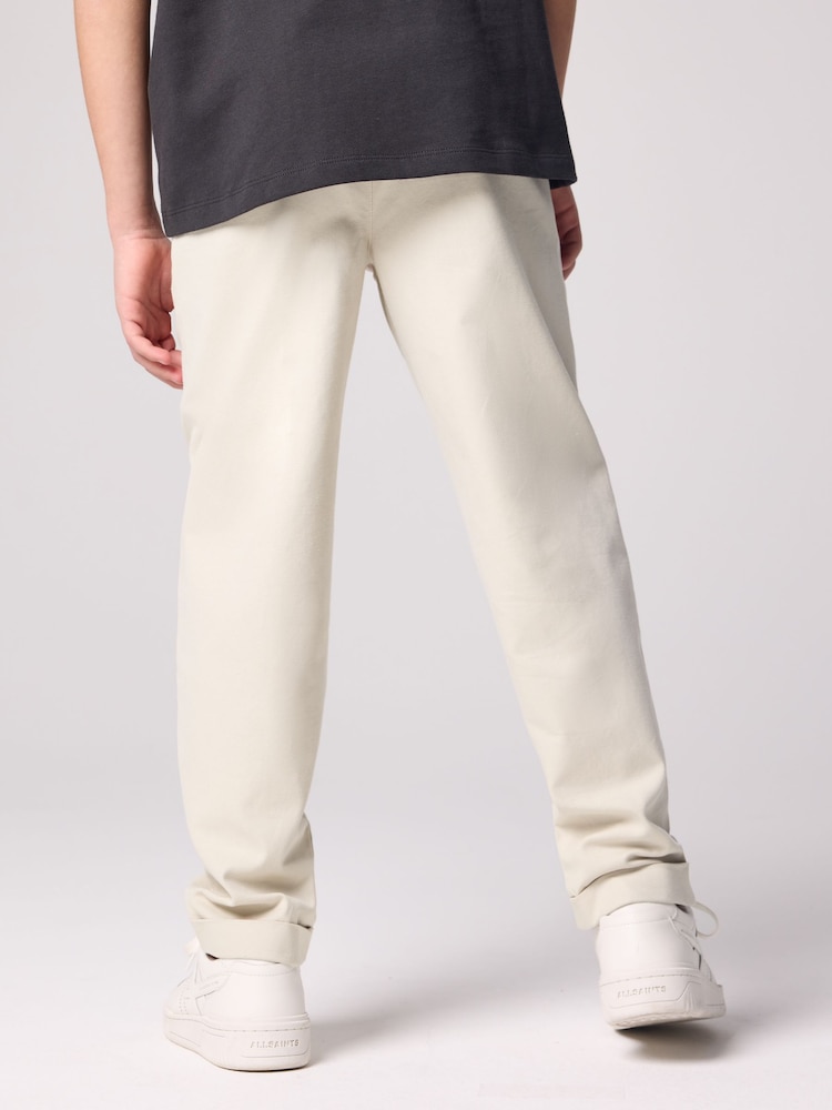 smALLSAINTS Beige Boys Relaxed Fit Sainte Suit 100% Cotton Trousers - Image 2 of 9