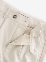 smALLSAINTS Beige Boys Relaxed Fit Sainte Suit 100% Cotton Trousers - Image 7 of 9