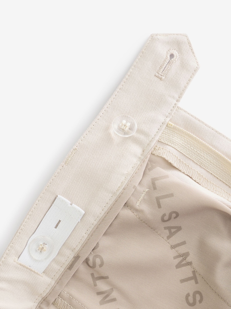 smALLSAINTS Beige Boys Relaxed Fit Sainte Suit 100% Cotton Trousers - Image 9 of 9