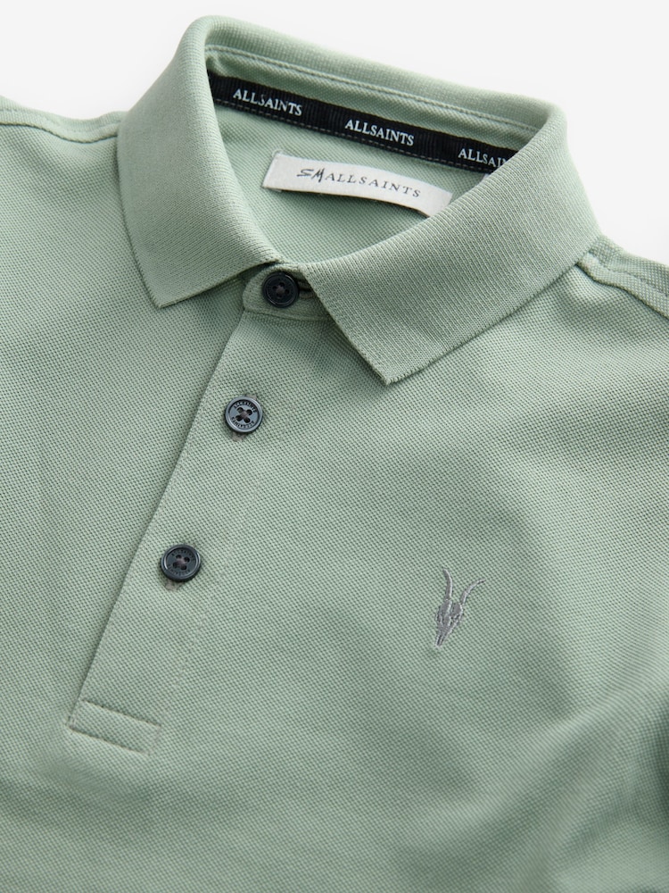 smALLSAINTS Green Boys 100% Cotton Short Sleeve Polo Shirt - Image 5 of 7