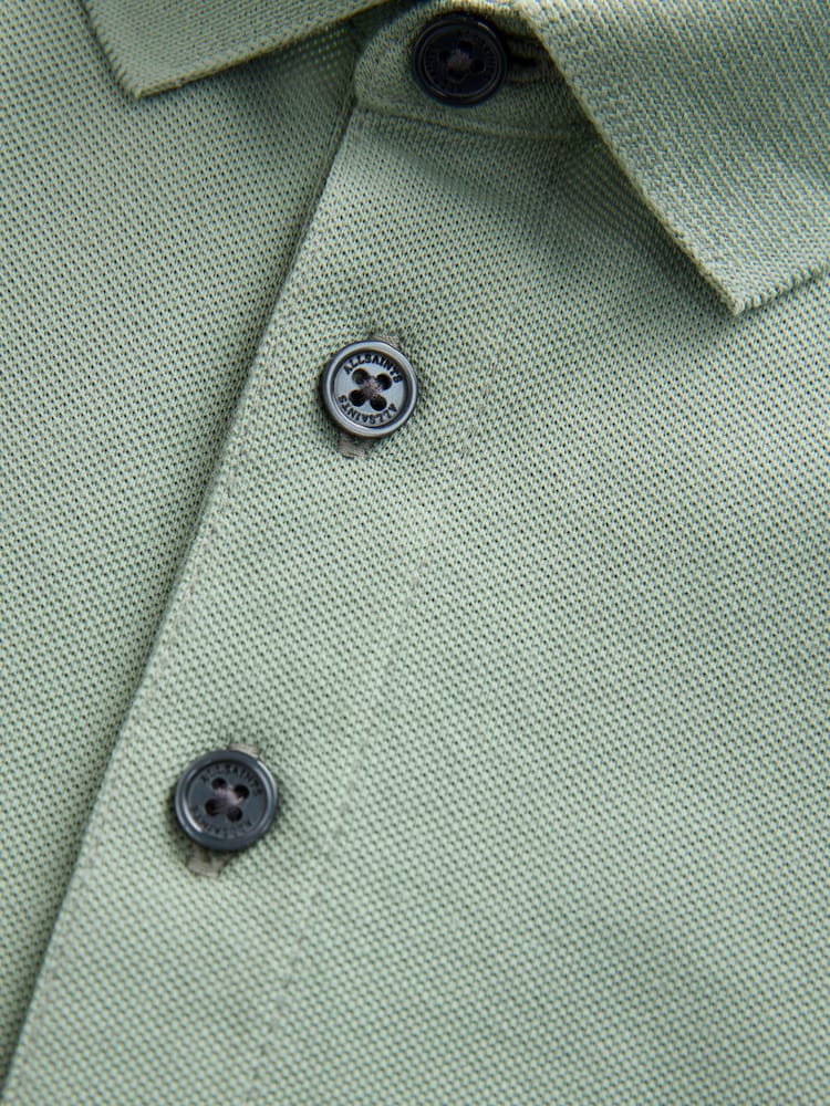 smALLSAINTS Green Boys 100% Cotton Short Sleeve Polo Shirt - Image 7 of 7