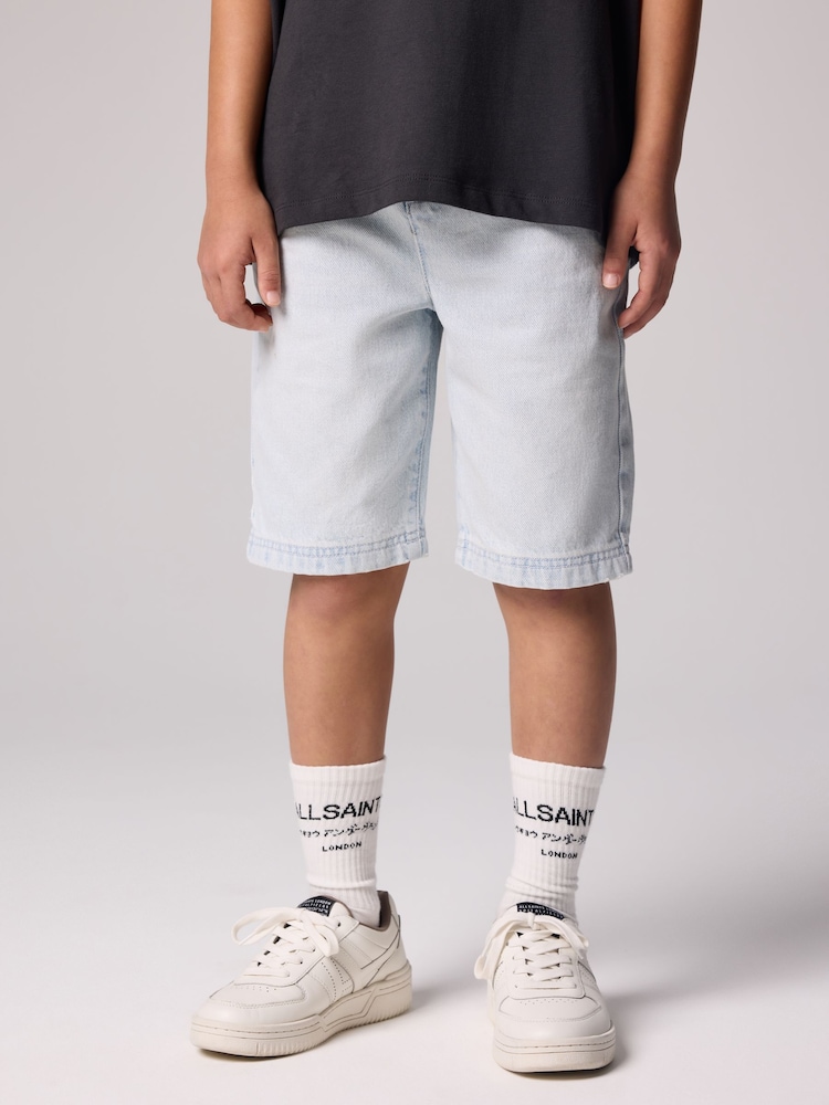 smALLSAINTS Light Blue Denim Boys Switch Shorts - Image 1 of 7 smALLSAINTS Light Blue Denim Boys Switch Shorts - Image 1 of 7