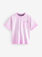 أرجواني - smALLSAINTS Oversized Pocket Washed Crew T-Shirt - صورة 5 من 8