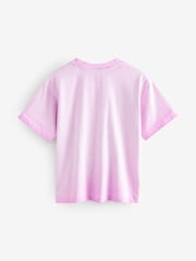 أرجواني - smALLSAINTS Oversized Pocket Washed Crew T-Shirt - صورة 6 من 8