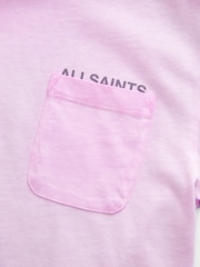 أرجواني - smALLSAINTS Oversized Pocket Washed Crew T-Shirt - صورة 7 من 8