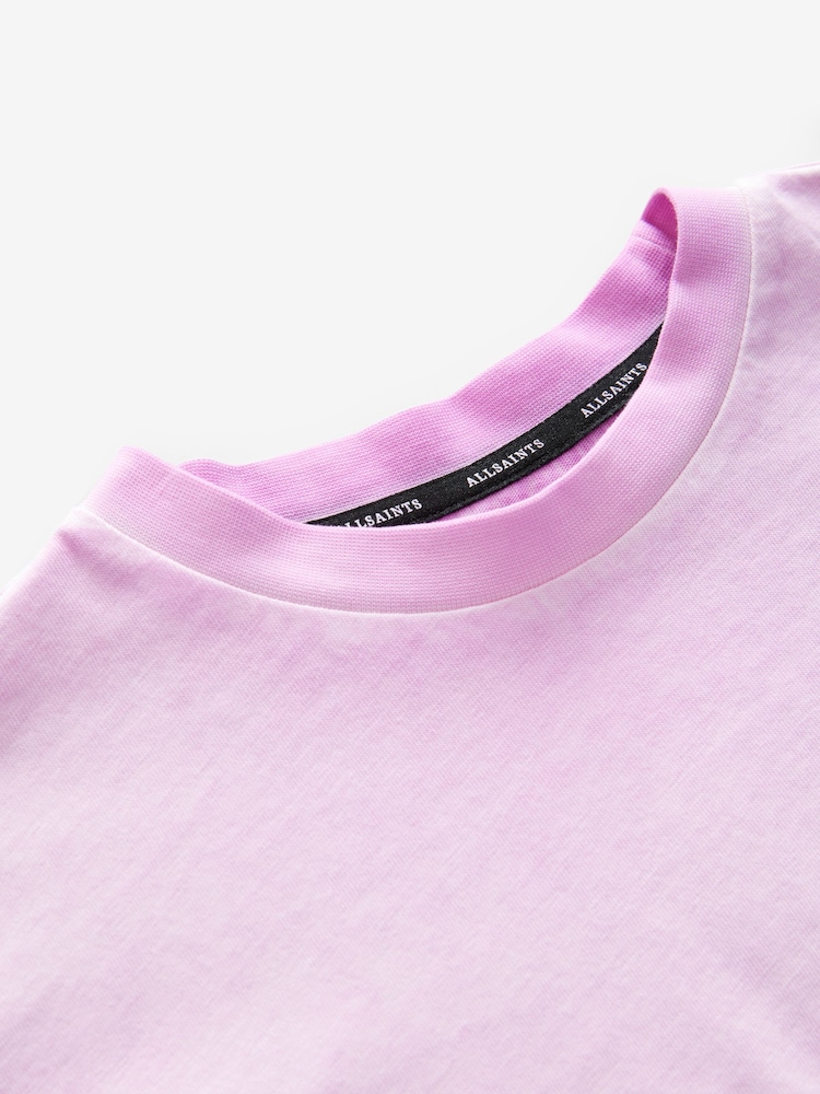 أرجواني - smALLSAINTS Oversized Pocket Washed Crew T-Shirt - صورة 8 من 8