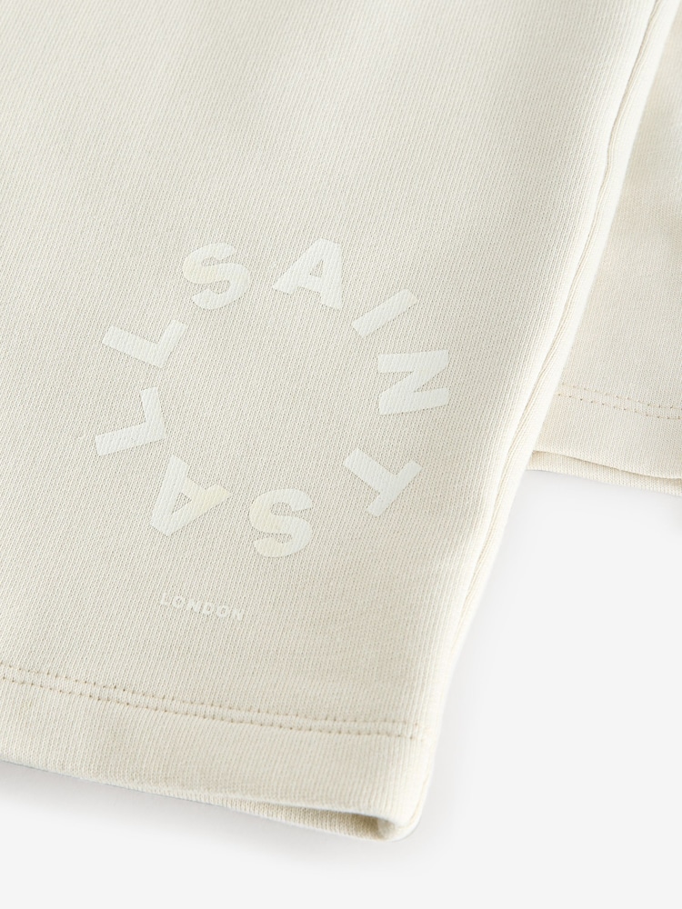 smALLSAINTS Beige Boys Tierra 100% Cotton T-Shirt and Sweat Shorts Set - Image 9 of 10