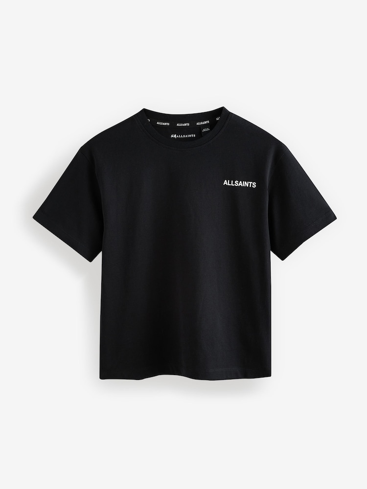 smALLSAINTS Black/White Boys Logo Crew Relaxed 100% Cotton T-Shirts 3 Pack - Image 2 of 8