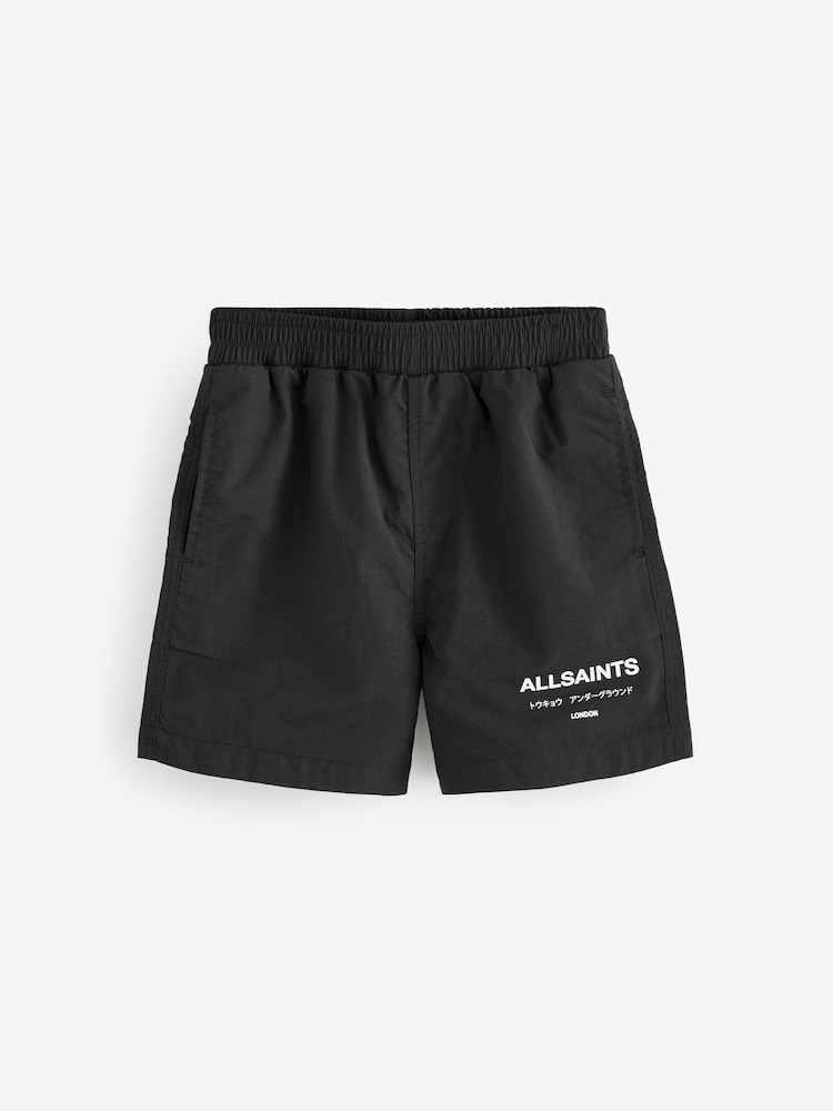 smALLSAINTS Black Underground Swim Shorts - Image 1 of 4
