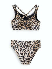 smALLSAINTS Leopard Print Logo Strappy Top Bikini Set - Image 2 of 4