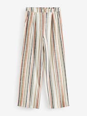 Blanc - Pantalon large avec lin - Image 7 of 9