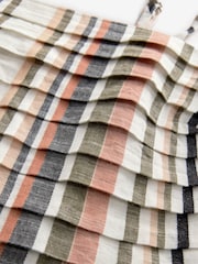 White Stripe Strappy Cami Top With Linen - Image 7 of 7