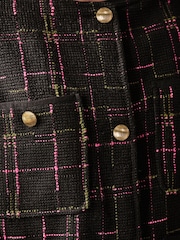 Schwarz - Checked Collarless Jacket - Bild 6 von 9