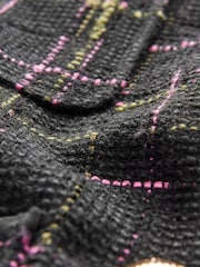 Schwarz - Checked Collarless Jacket - Bild 8 von 9