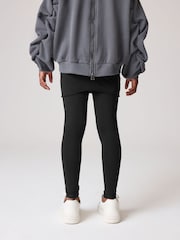smALLSAINTS Black Girls Raffi Skirted Leggings - Image 2 of 8