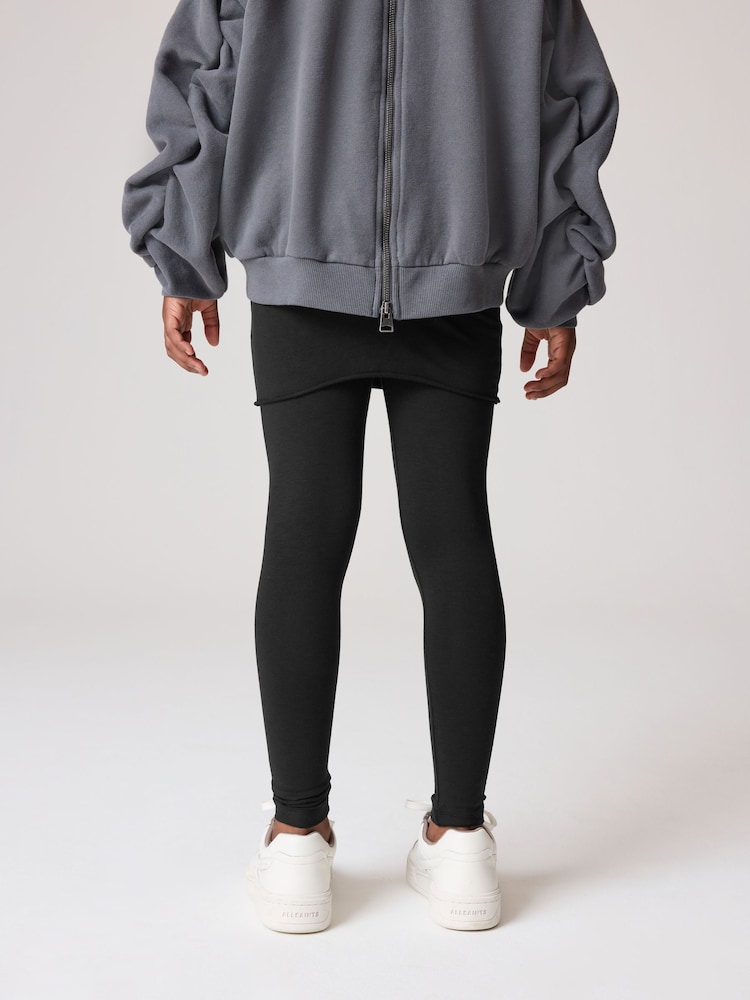 smALLSAINTS Black Girls Raffi Skirted Leggings - Image 2 of 8
