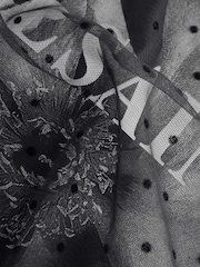 smALLSAINTS Black Oversized Presila Floral Print Mesh T-Shirt Dress - Image 8 of 9