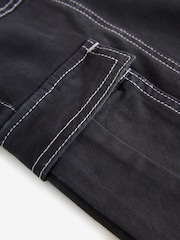 smALLSAINTS Black Contrast Girls Freda Cargo Joggers - Image 8 of 9