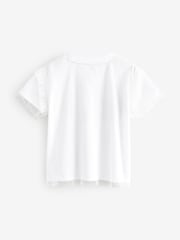 smALLSAINTS Girls Oversized Rosekis Graphic Mesh T-Shirt - صورة 6 من 8