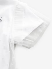 smALLSAINTS Girls Oversized Rosekis Graphic Mesh T-Shirt - صورة 8 من 8