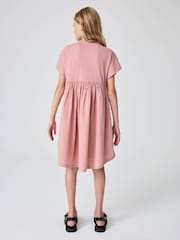 smALLSAINTS Mid Pink Girls Smock Dress - Image 3 of 8
