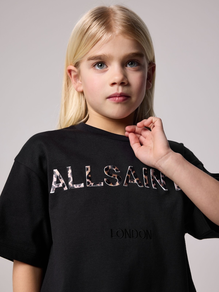 smALLSAINTS Girls Logo Oversized T-Shirt and Leggings Set - Image 3 of 9