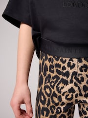smALLSAINTS Girls Logo Oversized T-Shirt and Leggings Set - Image 5 of 9
