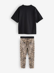 smALLSAINTS Girls Logo Oversized T-Shirt and Leggings Set - Image 7 of 9