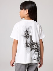 smALLSAINTS White/Eulo Girls Grace Graphic Crew T-Shirt - Image 1 of 8