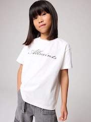 smALLSAINTS White/Eulo Girls Grace Graphic Crew T-Shirt - Image 2 of 8