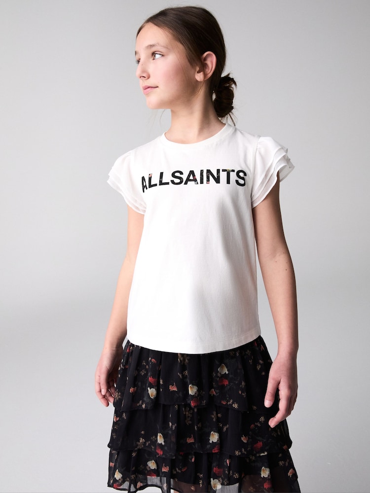 smALLSAINTS Multi Floral Print Cavalry T-Shirt and Skirt Girls Set - Image 5 of 9