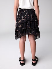 smALLSAINTS Multi Floral Print Cavalry T-Shirt and Skirt Girls Set - Image 6 of 9