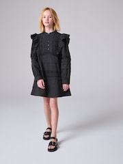 smALLSAINTS Black Girls Prim Broderie 100% Cotton Dress - Image 1 of 8