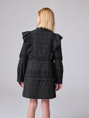 smALLSAINTS Black Girls Prim Broderie 100% Cotton Dress - Image 2 of 8