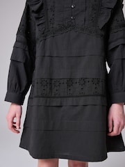 smALLSAINTS Black Girls Prim Broderie 100% Cotton Dress - Image 4 of 8