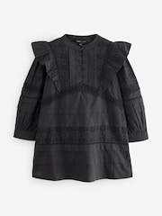 smALLSAINTS Black Girls Prim Broderie 100% Cotton Dress - Image 5 of 8