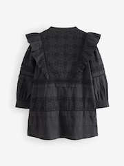 smALLSAINTS Black Girls Prim Broderie 100% Cotton Dress - Image 6 of 8