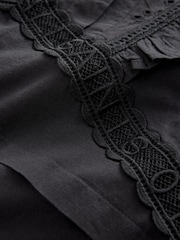 smALLSAINTS Black Girls Prim Broderie 100% Cotton Dress - Image 7 of 8