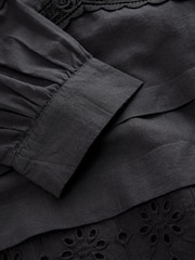 smALLSAINTS Black Girls Prim Broderie 100% Cotton Dress - Image 9 of 9