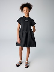 smALLSAINTS Black Girls Logo Chevron T-Shirt Dress - Image 1 of 13