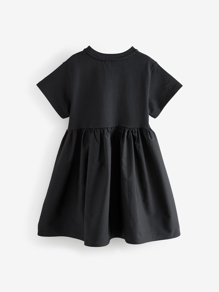 smALLSAINTS Black Girls Logo Chevron T-Shirt Dress - Image 10 of 13
