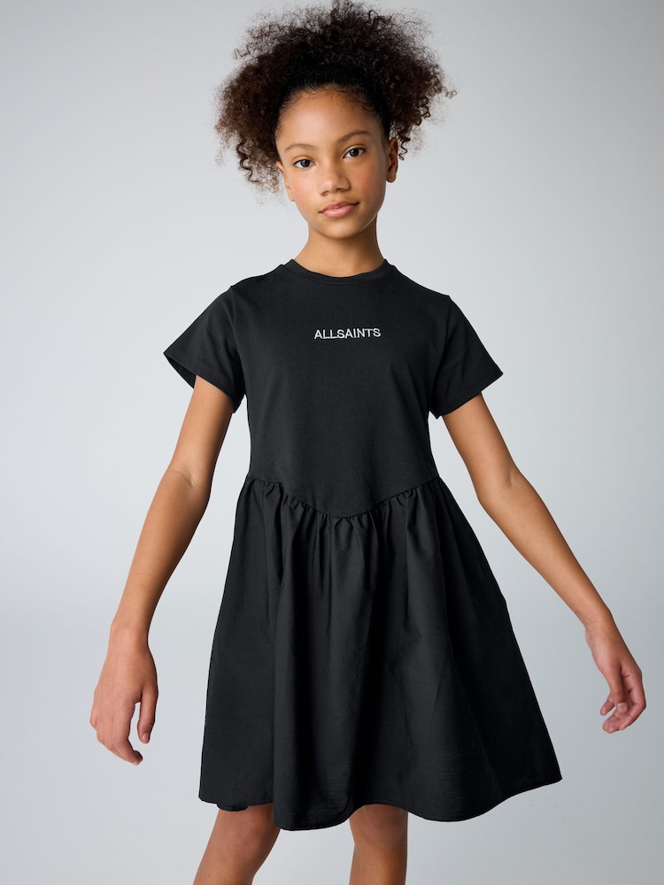 smALLSAINTS Black Girls Logo Chevron T-Shirt Dress - Image 2 of 13