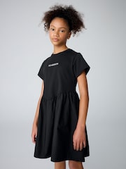 smALLSAINTS Black Girls Logo Chevron T-Shirt Dress - Image 3 of 13
